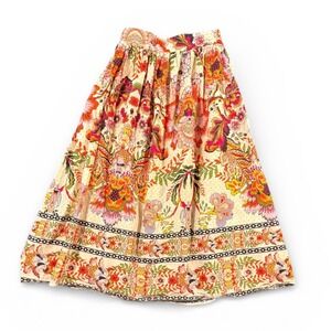 Elie Tahari Multicolor Floral Midi Skirt